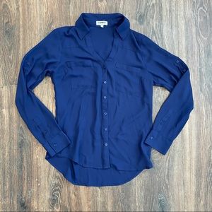 Blue Express Long Sleeve Top - Size Small